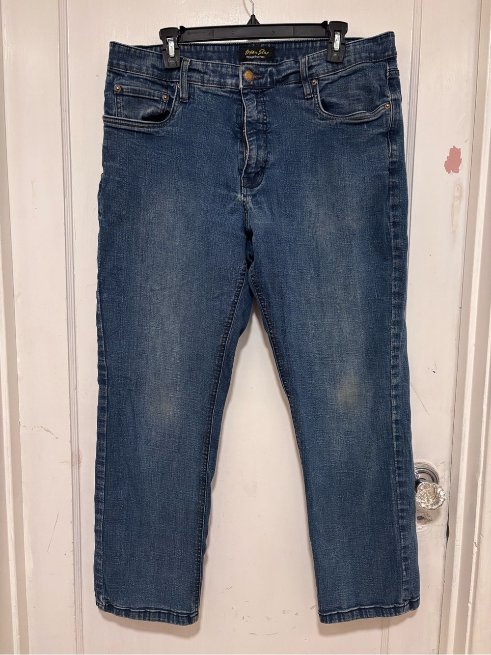 Men's Straight Fit Blue Denim Jeans